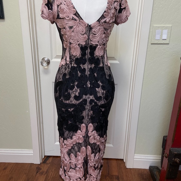 JS Collection Lilac/Black Soutouche dress - Picture 3 of 9